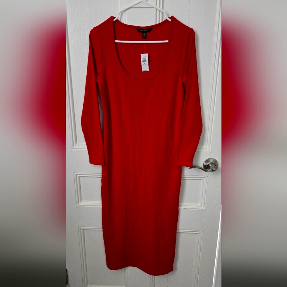 Banana Republic Midi Knit Stretch Dress